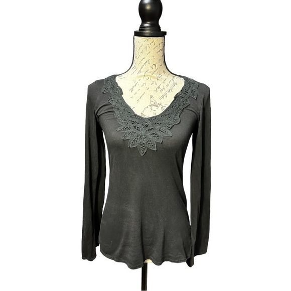Sweetees Long Sleeve Black T-shirt Size Small - Picture 1 of 6